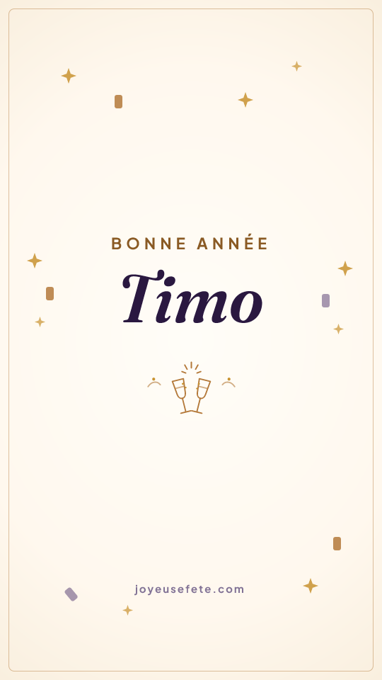 Image « Bonne année Timo » au format story