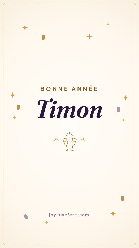 Image « Bonne année Timon » au format story