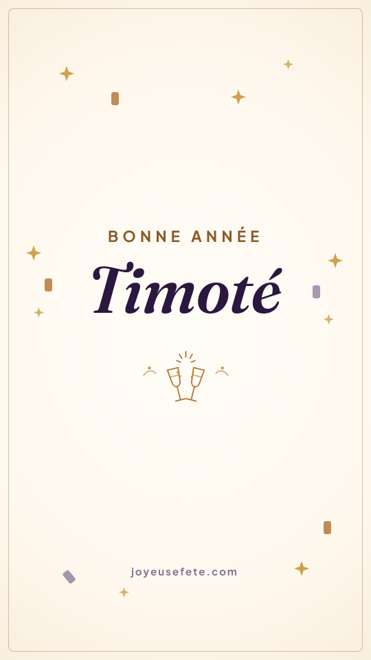 Image « Bonne année Timoté » au format story