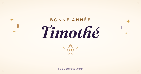 Image « Bonne année Timothé » au format large