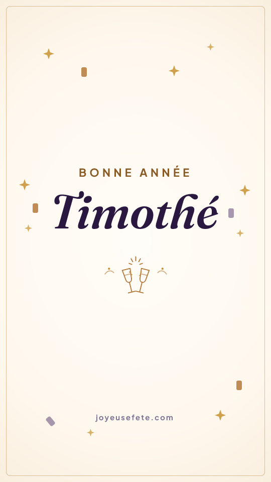 Image « Bonne année Timothé » au format story
