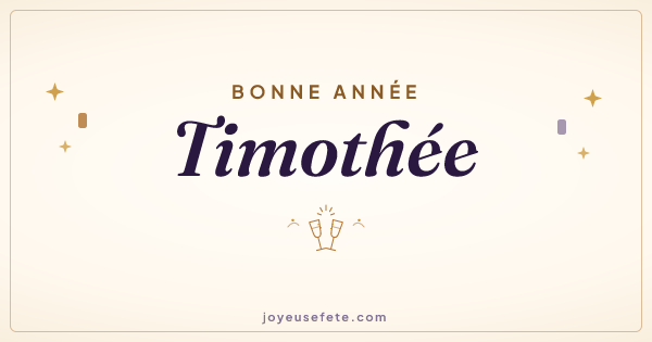Image « Bonne année Timothée » au format large
