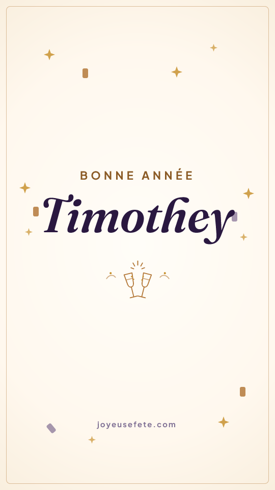 Image « Bonne année Timothey » au format story