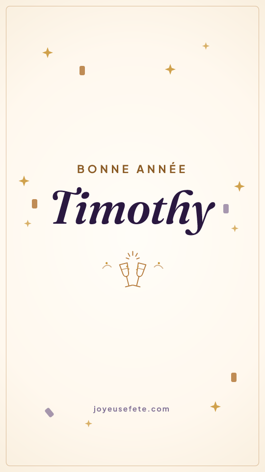 Image « Bonne année Timothy » au format story
