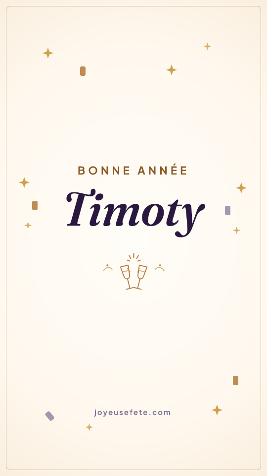 Image « Bonne année Timoty » au format story
