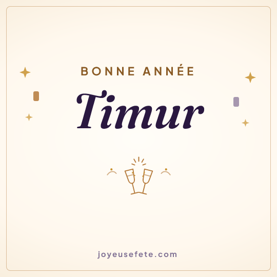 Image carrée « Bonne année Timur » pour WhatsApp