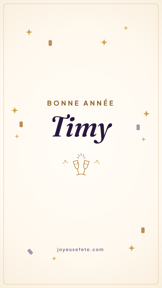 Image « Bonne année Timy » au format story
