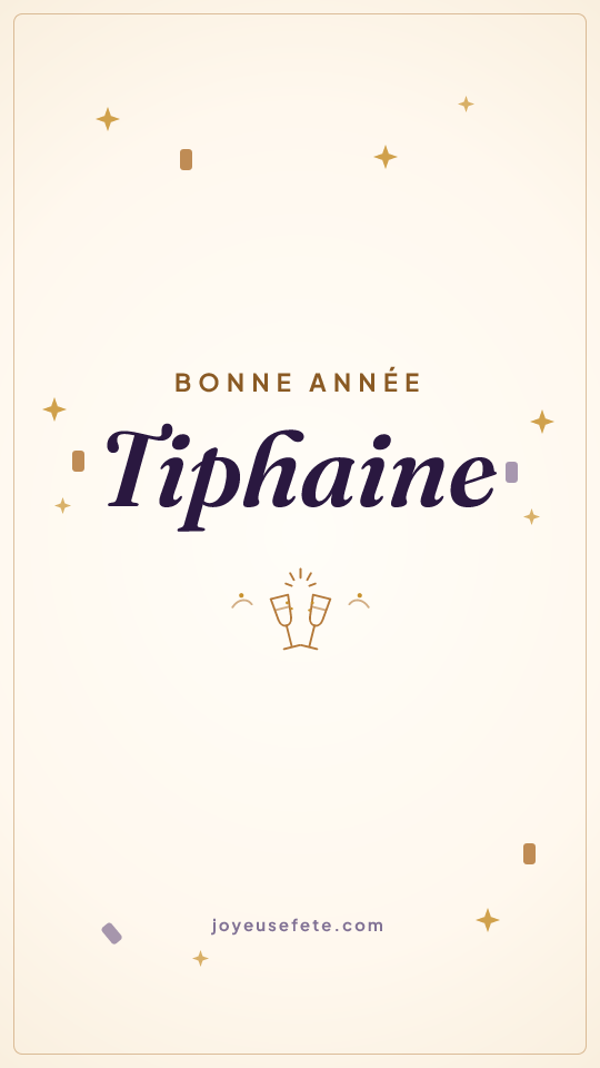 Image « Bonne année Tiphaine » au format story