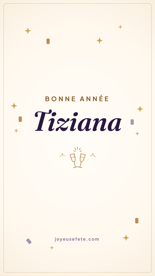 Image « Bonne année Tiziana » au format story