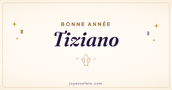Image « Bonne année Tiziano » au format large