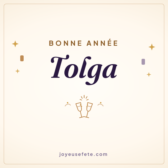 Image carrée « Bonne année Tolga » pour WhatsApp