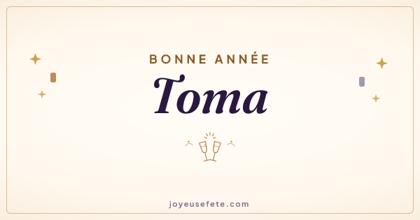 Image « Bonne année Toma » au format large