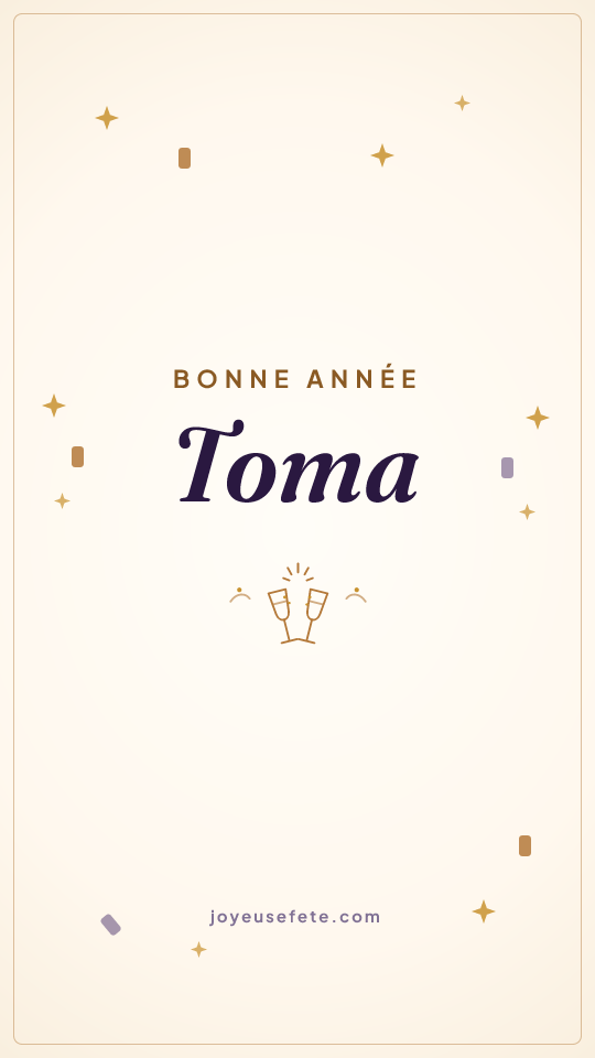 Image « Bonne année Toma » au format story