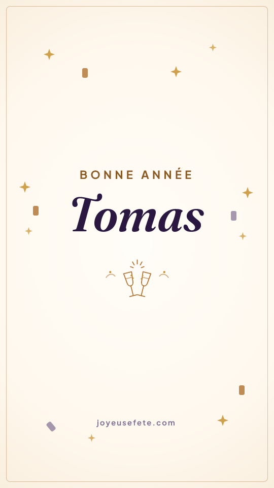 Image « Bonne année Tomas » au format story