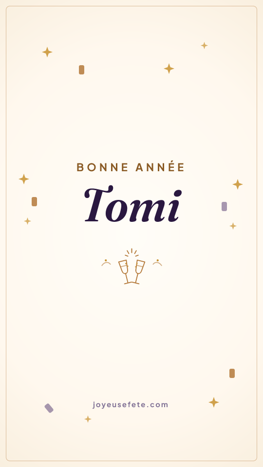 Image « Bonne année Tomi » au format story