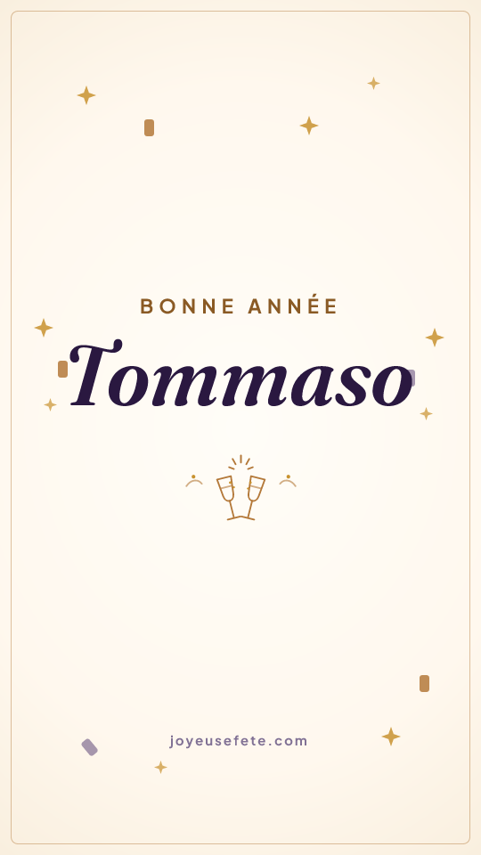 Image « Bonne année Tommaso » au format story