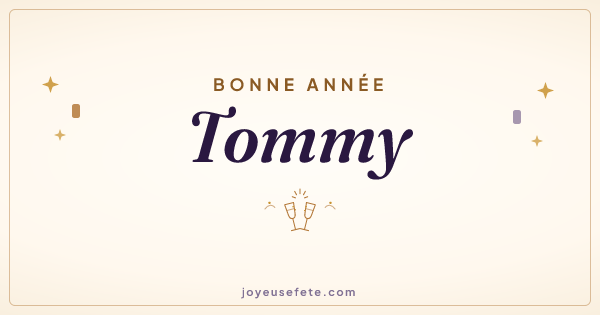 Image « Bonne année Tommy » au format large