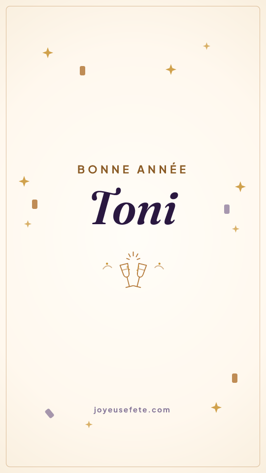Image « Bonne année Toni » au format story