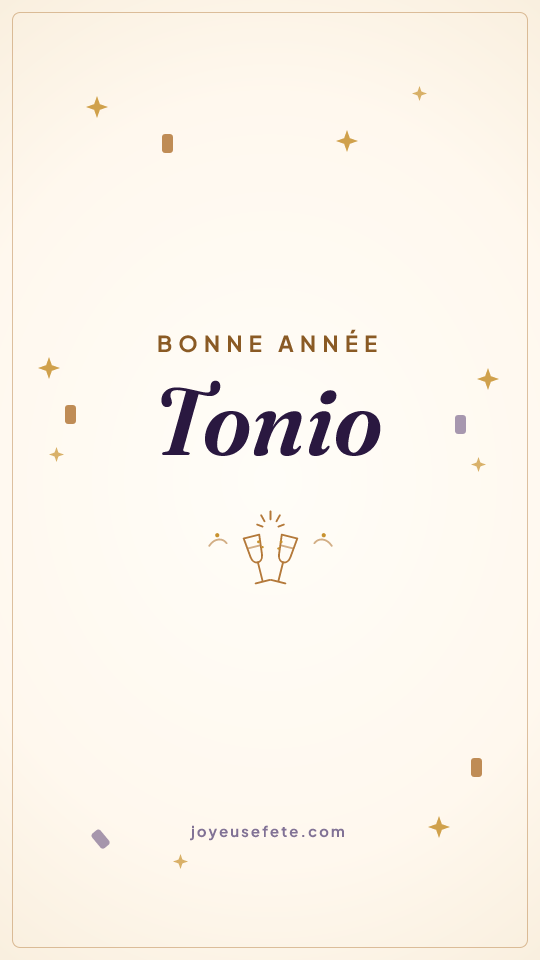 Image « Bonne année Tonio » au format story