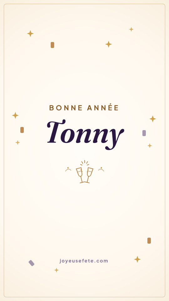 Image « Bonne année Tonny » au format story