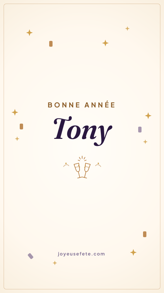 Image « Bonne année Tony » au format story