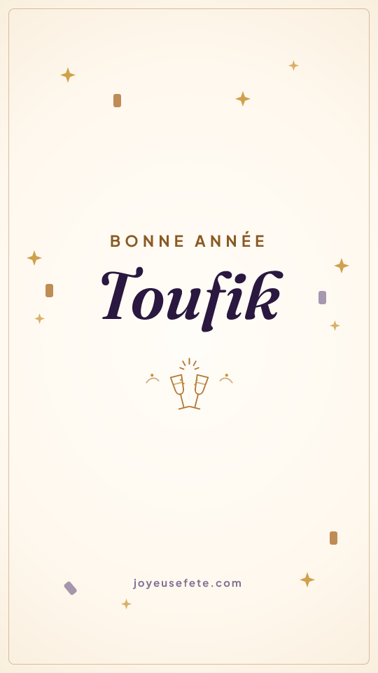 Image « Bonne année Toufik » au format story