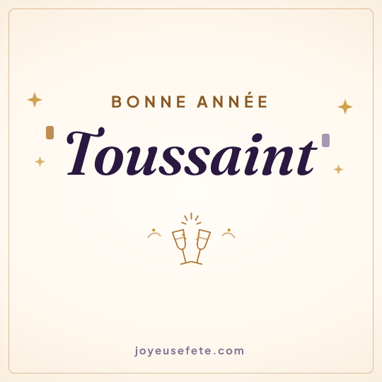 Image carrée « Bonne année Toussaint » pour WhatsApp