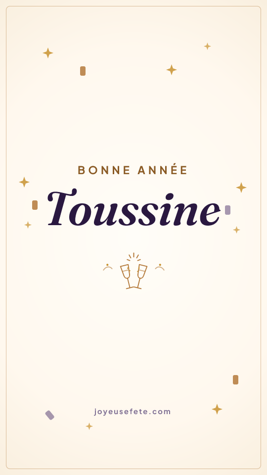 Image « Bonne année Toussine » au format story