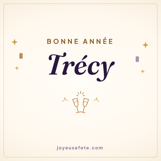 Image carrée « Bonne année Trécy » pour WhatsApp
