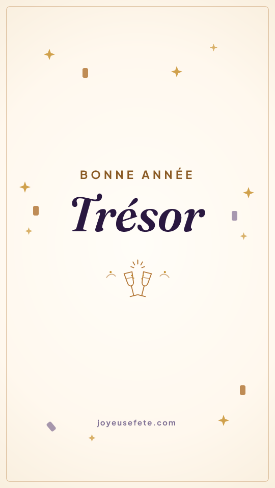 Image « Bonne année Trésor » au format story