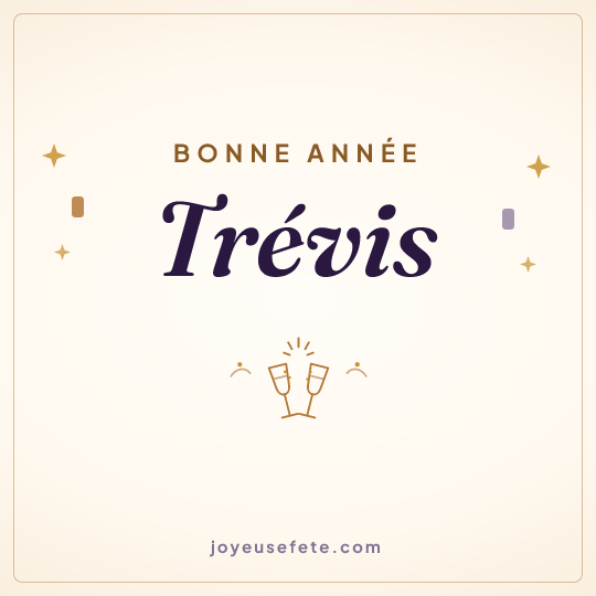 Image carrée « Bonne année Trévis » pour WhatsApp