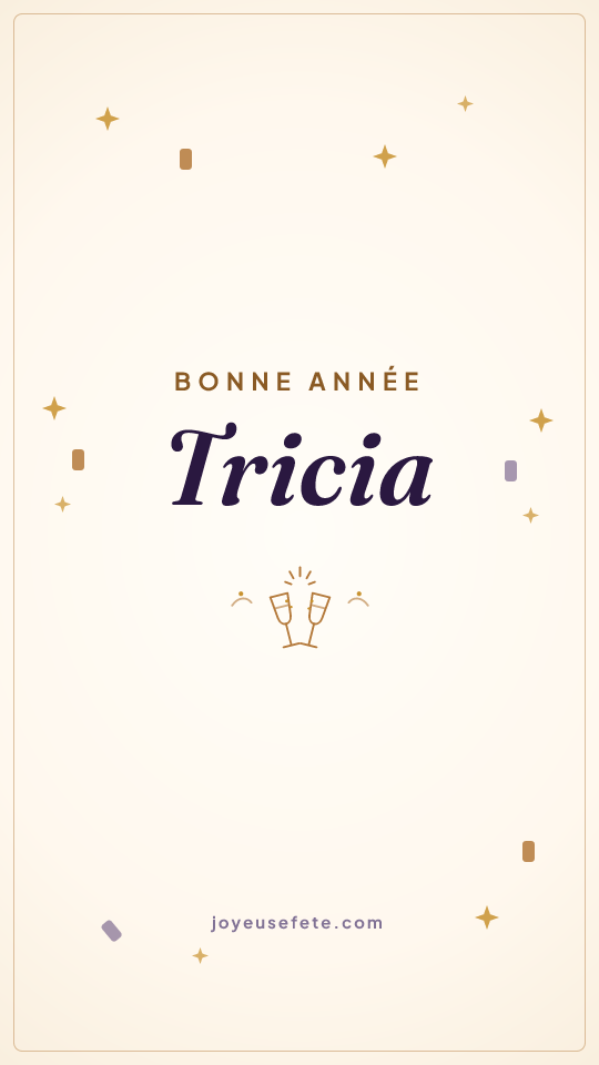 Image « Bonne année Tricia » au format story
