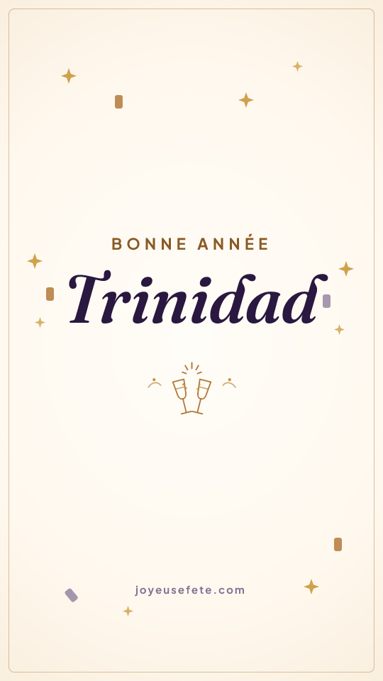 Image « Bonne année Trinidad » au format story