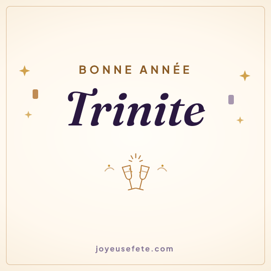 Image carrée « Bonne année Trinite » pour WhatsApp