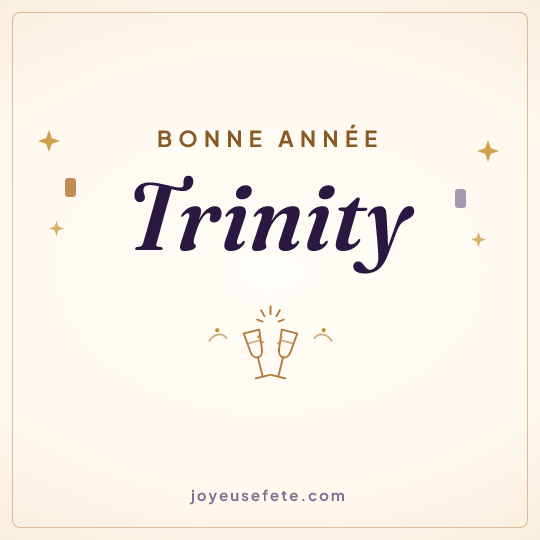Image carrée « Bonne année Trinity » pour WhatsApp