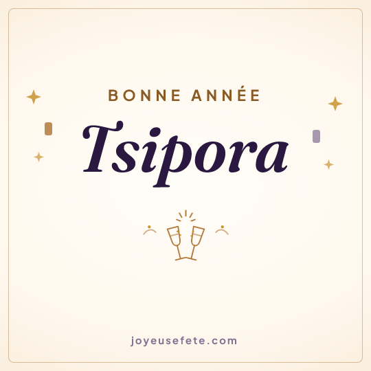 Image carrée « Bonne année Tsipora » pour WhatsApp