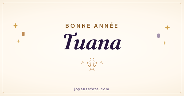 Image « Bonne année Tuana » au format large
