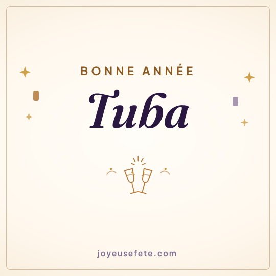 Image carrée « Bonne année Tuba » pour WhatsApp