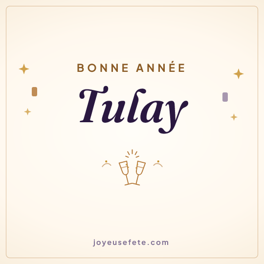 Image carrée « Bonne année Tulay » pour WhatsApp