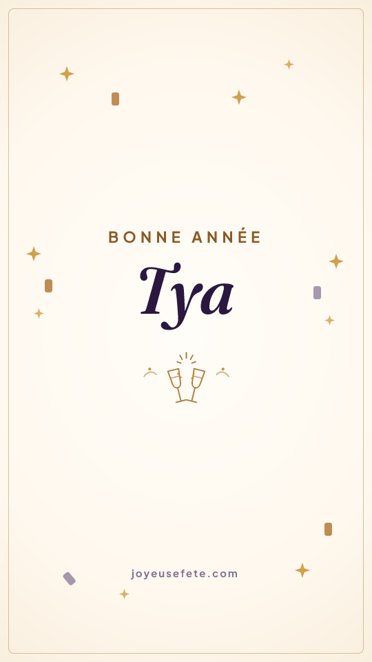 Image « Bonne année Tya » au format story