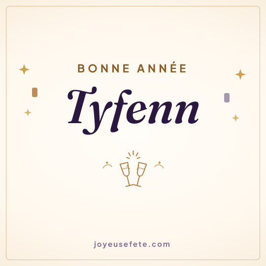 Image carrée « Bonne année Tyfenn » pour WhatsApp