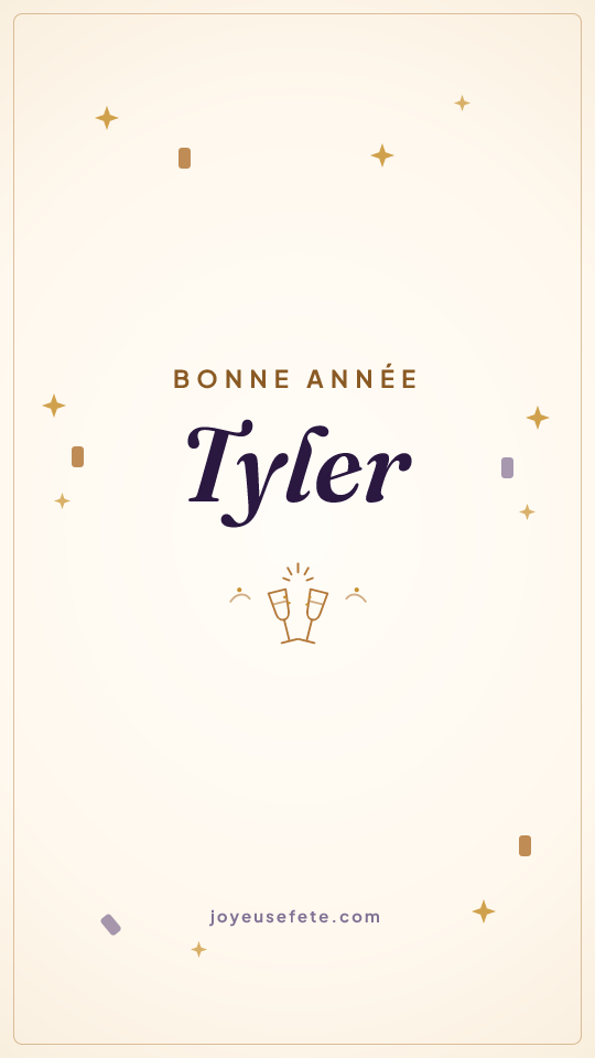 Image « Bonne année Tyler » au format story