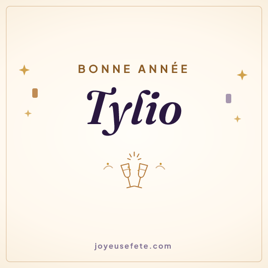 Image carrée « Bonne année Tylio » pour WhatsApp