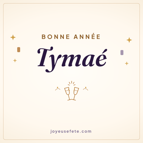 Image carrée « Bonne année Tymaé » pour WhatsApp