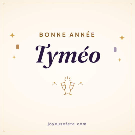 Image carrée « Bonne année Tyméo » pour WhatsApp