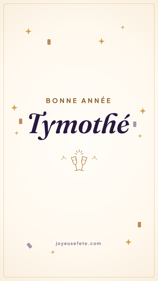 Image « Bonne année Tymothé » au format story