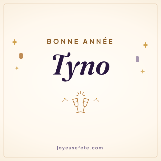 Image carrée « Bonne année Tyno » pour WhatsApp