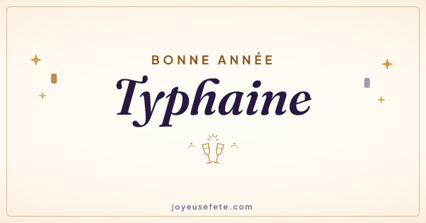 Image « Bonne année Typhaine » au format large
