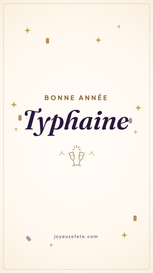 Image « Bonne année Typhaine » au format story