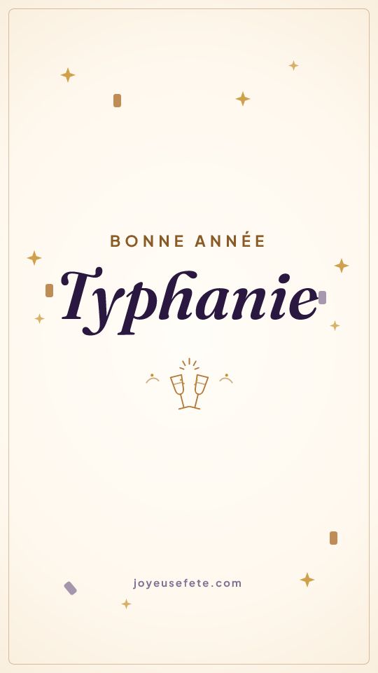 Image « Bonne année Typhanie » au format story